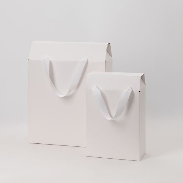 Подарочная коробка-пакет универсальная большая, белая