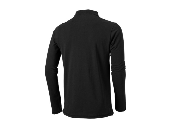 Рубашка поло "Oakville" мужская с длинным рукавом, черный