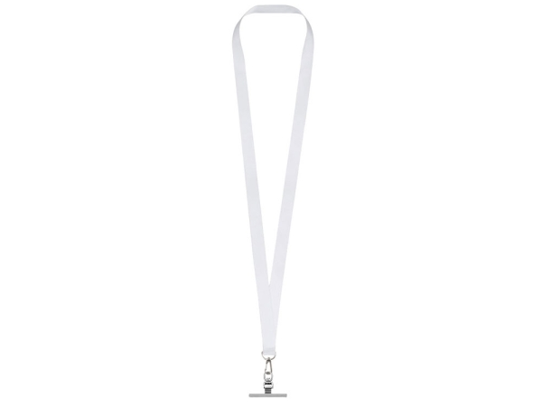 Ланъярд 2 см под сублимацию с трендовым карабином и металлическим держателем для телефона, серебристый