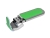 Флешка с массивным классическим корпусом, 64 Гб, зеленый/серебристый