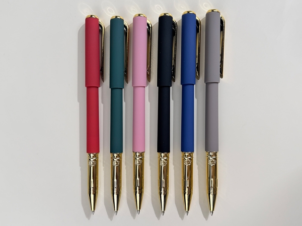 Ручка пластиковая шариковая "Parliament", 0,7 мм, синие чернила, розовый/золотистый