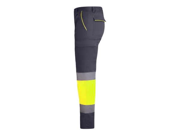 Брюки "Enix" мужские, свинцовый/неоновый желтый