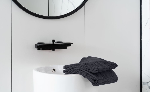 Полотенце Farbe, большое, темно-серое