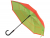 Зонт-трость наоборот Inversa, полуавтомат, оранжевый/зеленое яблоко
