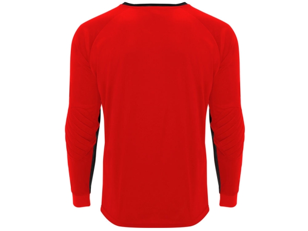 Футболка "Porto " мужская с длинным рукавом, красный/черный