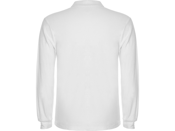 Рубашка поло "Estrella" детская с длинным рукавом, белый