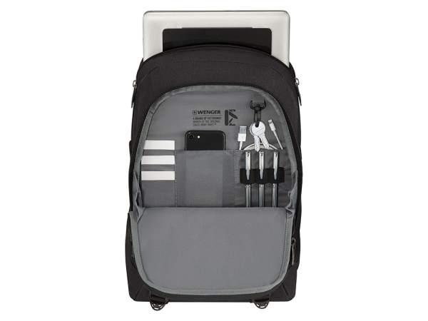 Рюкзак WENGER Oryson 16", чёрный, переработанный ПЭТ/Полиэстер, 32х45х19 см, 25 л.