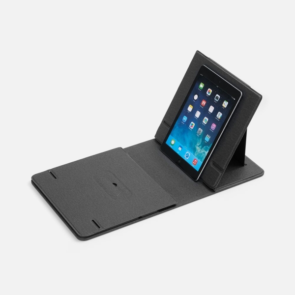 Складной стол для ноутбука с беспроводной зарядкой Kickstand Table, серый