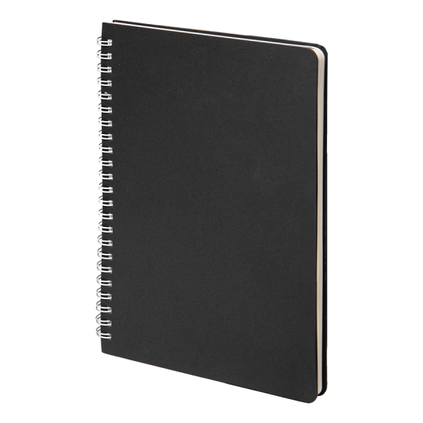 Блокнот на двойной пружине HELIX, 143 х 205 мм, черный, блок в линейку