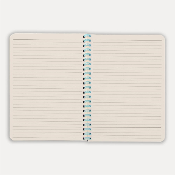 Блокнот на двойной пружине HELIX, 143 х 205 мм, черный, блок в линейку