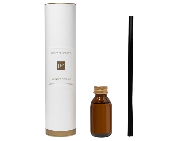 Ароматический диффузор с палочками, апельсин и жасмин, ваниль, 100 мл (без лого LM)