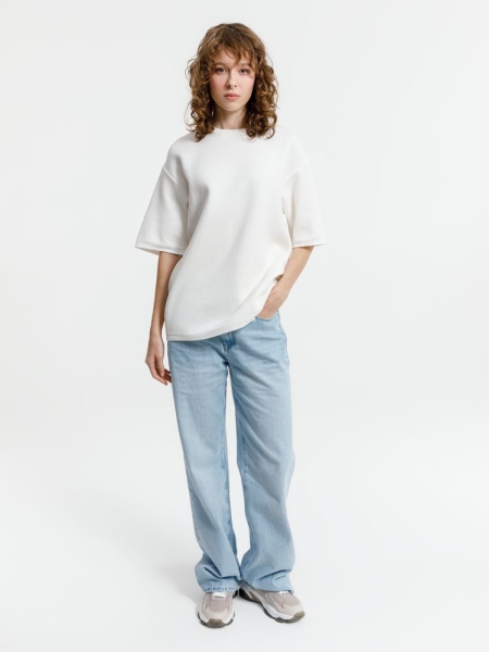 Джемпер с коротким рукавом Siluetti Volumica, молочно-белый