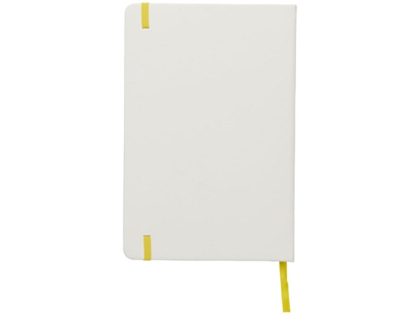 Блокнот Spectrum A5 с белой бумагой и цветной закладкой, белый/желтый