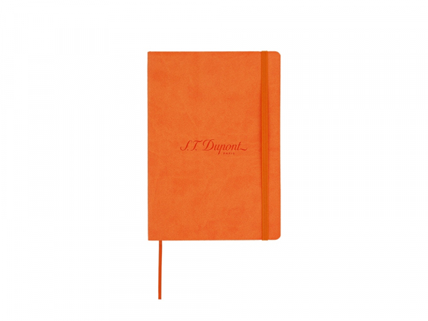 Блокнот Notebook, оранжевая искусcтвенная кожа с логотипом Dupont, формат А5, бумага: линованная