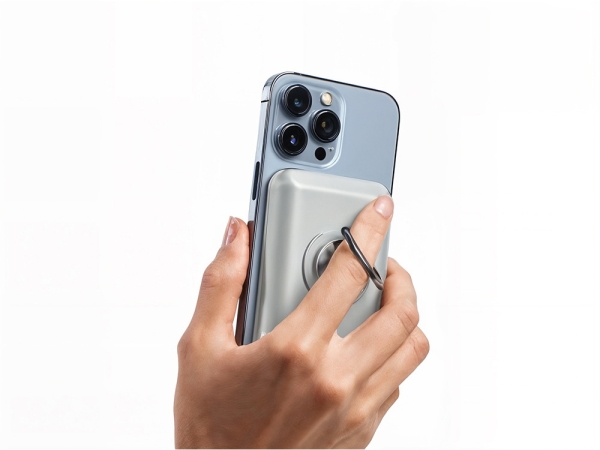 Магнитный беспроводной внешний аккумулятор "MagnetIQ", 5000 mah, 10 W, серый Cool gray 7C