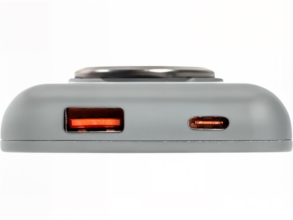 Магнитный беспроводной внешний аккумулятор "MagnetIQ", 5000 mah, 10 W, серый Cool gray 7C