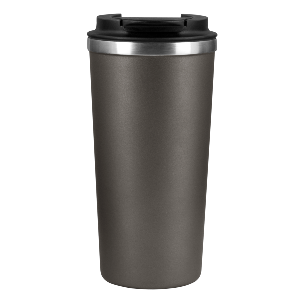 Термокружка вакуумная Palermo, серая, гладкая поверхность