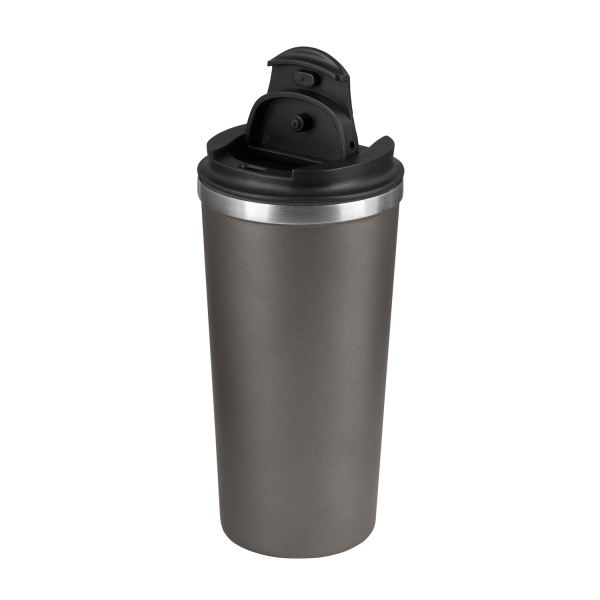 Термокружка вакуумная Palermo, серая, гладкая поверхность