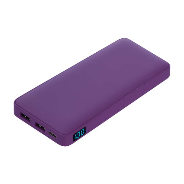 Внешний аккумулятор с подсветкой Ancor Plus 10000 mAh, фиолетовый