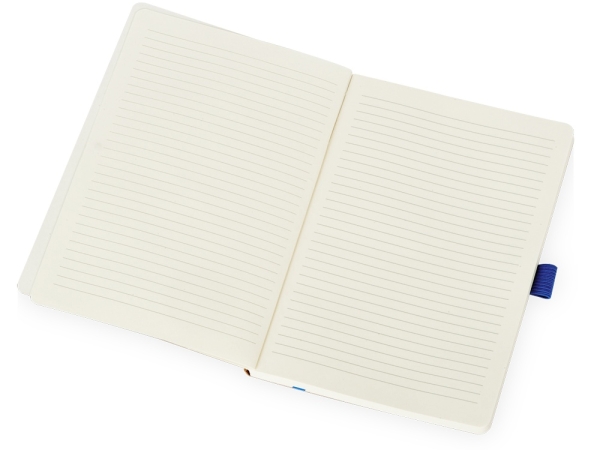 Блокнот "Sevilia Soft", гибкая обложка из крафта A5, 80 листов, крафтовый/синий