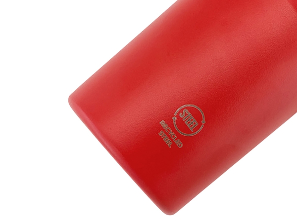 Термокружка «Крэнстон» с двойными стенками из переработанной нержавеющей стали, красный