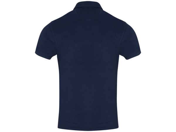 Рубашка поло унисекс "Akoya" из переработанного махрового материала - Темно - синий