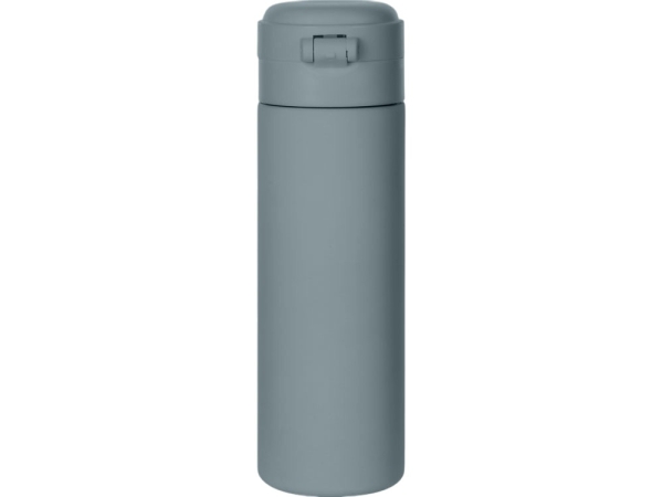 Вакуумная термокружка Waterline c кнопкой «Guard», 400 мл, тубус, антрацит