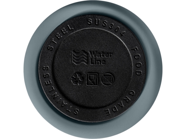 Вакуумная термокружка Waterline c кнопкой «Guard», 400 мл, тубус, антрацит