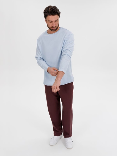 Лонгслив унисекс Siluetti Fuori, светло-голубой