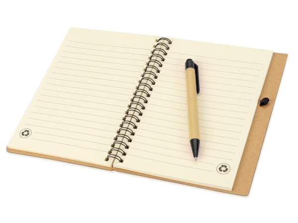 Блокнот "Priestly" с ручкой, черный