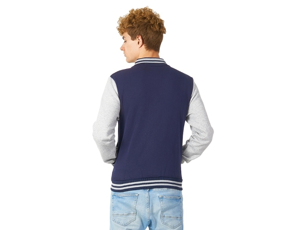 Бомбер «Oxford», темно-синий/серый меланж, унисекс