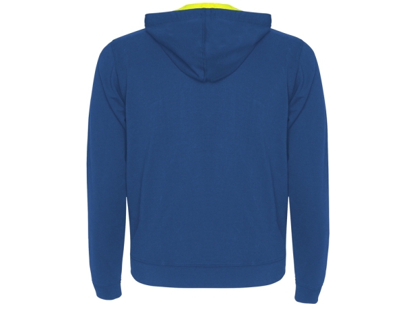 Толстовка на молнии "Fuji", королевский синий/неоновый желтый