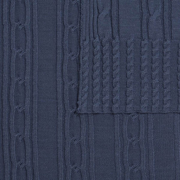 Плед Remitti, серо-синий (сланец)