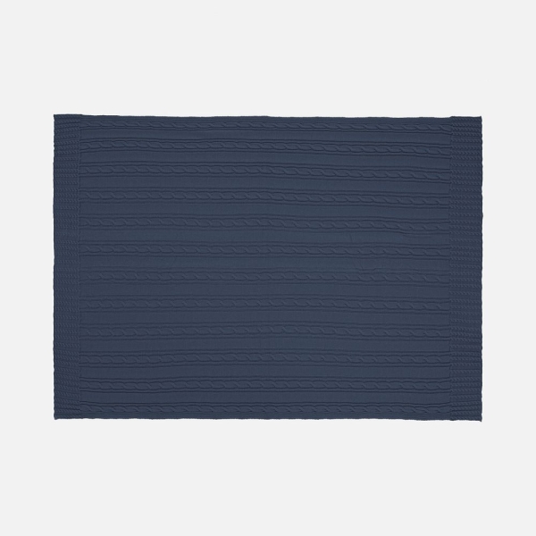 Плед Remitti, серо-синий (сланец)