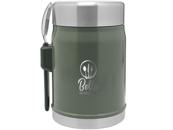 Банка для еды объемом 400 мл с ложкой-вилкой Stanley Legendary - Зеленый лесной