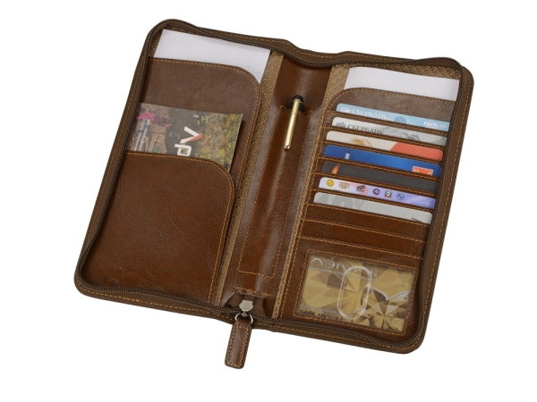 Трэвел-портмоне Alessandro Venanzi, коричневый