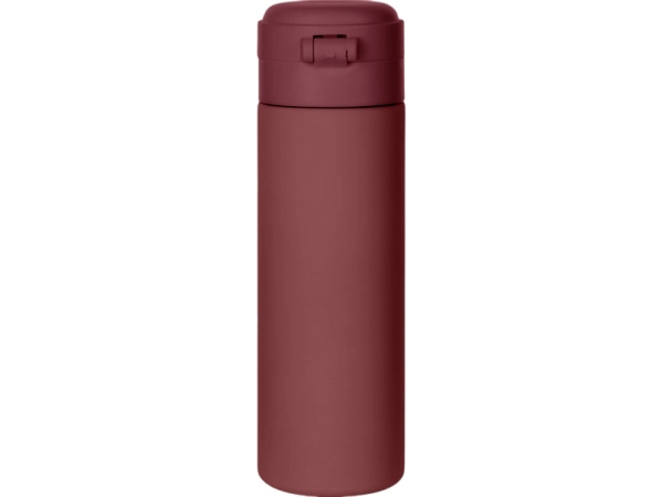 Вакуумная термокружка Waterline c кнопкой «Guard», 400 мл, тубус, бургунди