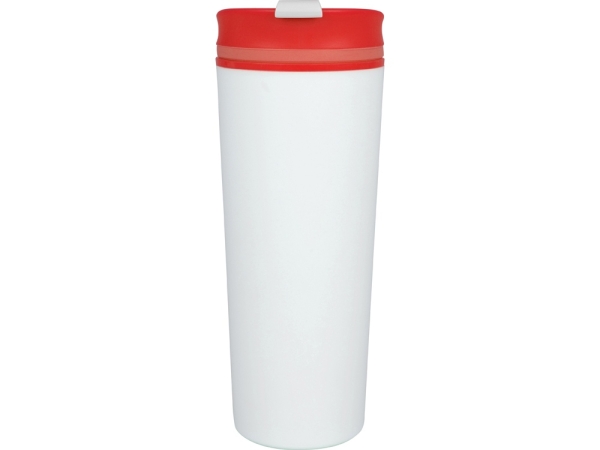 Термокружка «Brite» 500мл, белый/красный