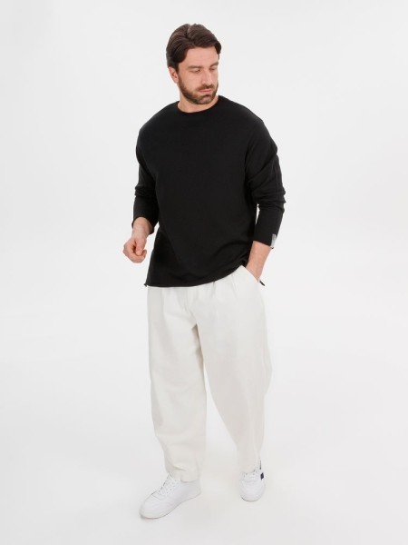 Лонгслив унисекс Siluetti Fuori, черный