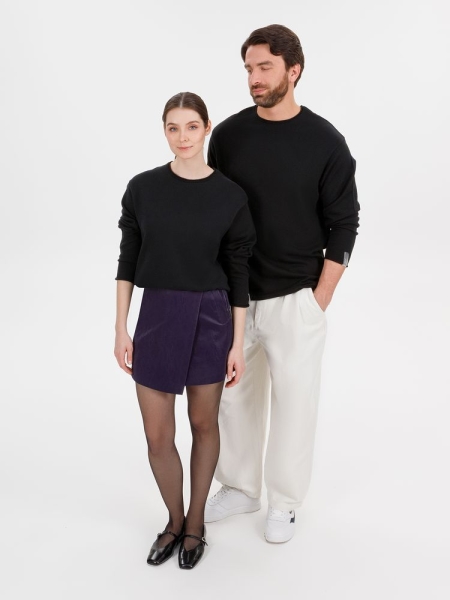 Лонгслив унисекс Siluetti Fuori, черный