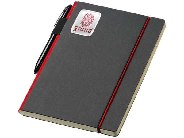 Блокнот А5 Cuppia, черный/красный