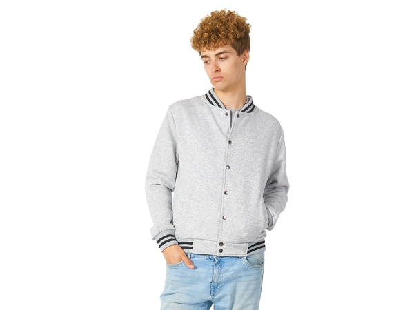 Бомбер «Oxford», серый меланж, унисекс