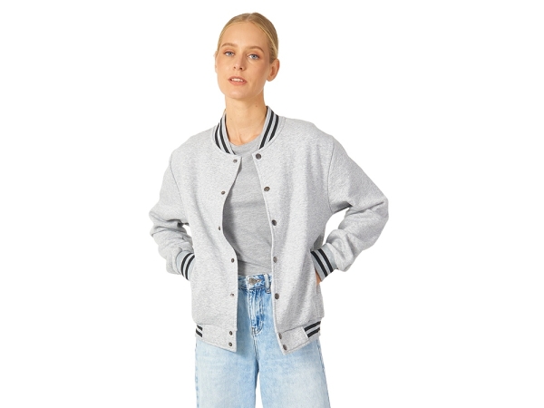 Бомбер «Oxford», серый меланж, унисекс