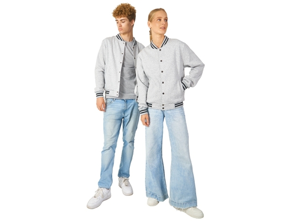 Бомбер «Oxford», серый меланж, унисекс