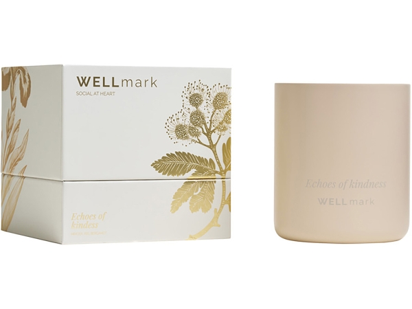 Ароматическая свеча Wellmark "Echoes of Kindness"- Ecru бежевый