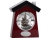 Часы настольные "Домик", коричневый/серебристый