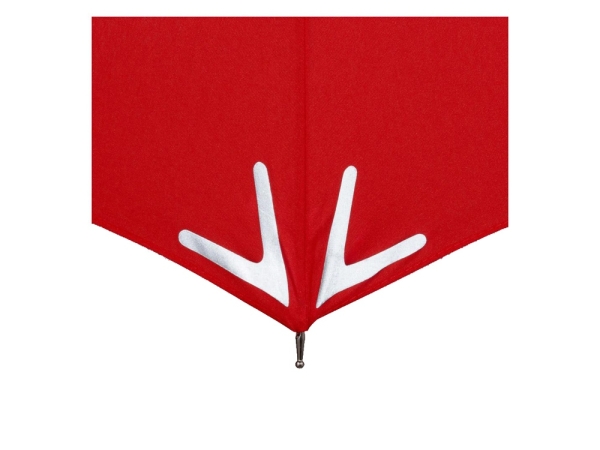 Зонт-трость 7571 Safebrella с фонариком и светоотражающими элементами, полуавтомат, черный