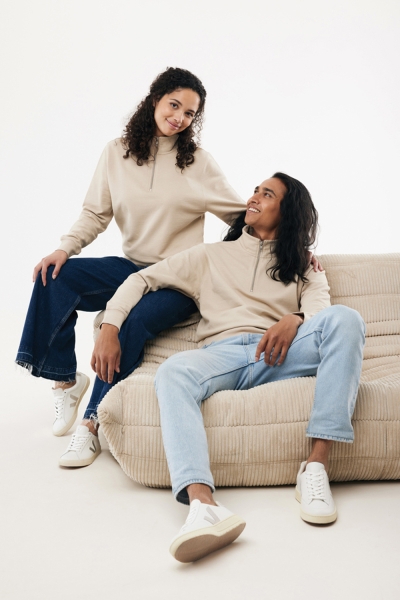 Свитшот на молнии Iqoniq Elgon из переработанного хлопка, 300 г/м²