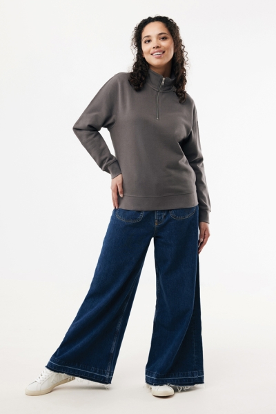 Свитшот на молнии Iqoniq Elgon из переработанного хлопка, 300 г/м²