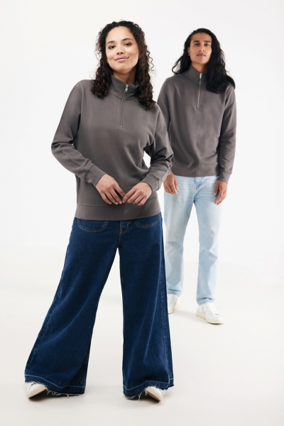 Свитшот на молнии Iqoniq Elgon из переработанного хлопка, 300 г/м²